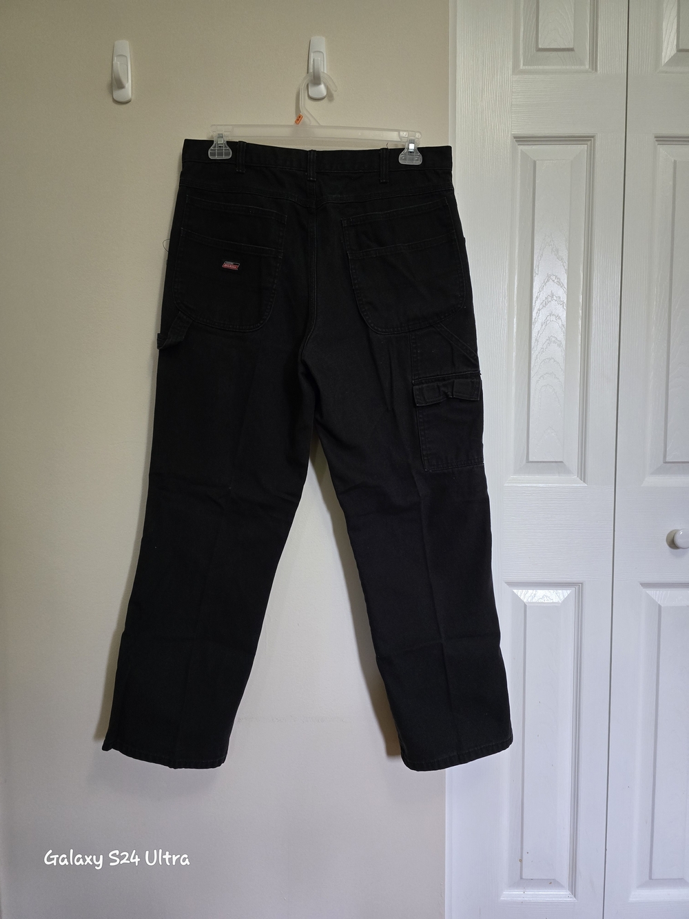 Dickies Black Cargo Work Pants - Men's Pocketed Utility Trousers 36x30